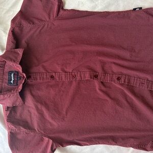 Aeropostale Men's Maroon Button Down Shirt